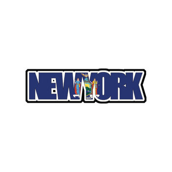 SCRAPBOOK CUSTOMS SCRAPBOOK CUSTOMS DIE CUT NEW YORK FLAG