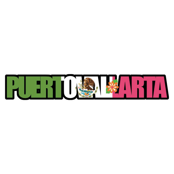 SCRAPBOOK CUSTOMS SCRAPBOOK CUSTOMS DIE CUT PUERTA VALLARTA WORD FLAG