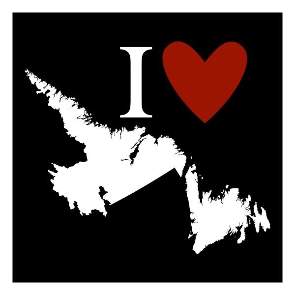 SCRAPBOOK CUSTOMS SCRAPBOOK CUSTOMS DIE CUT I LOVE NEWFOUNDLAND