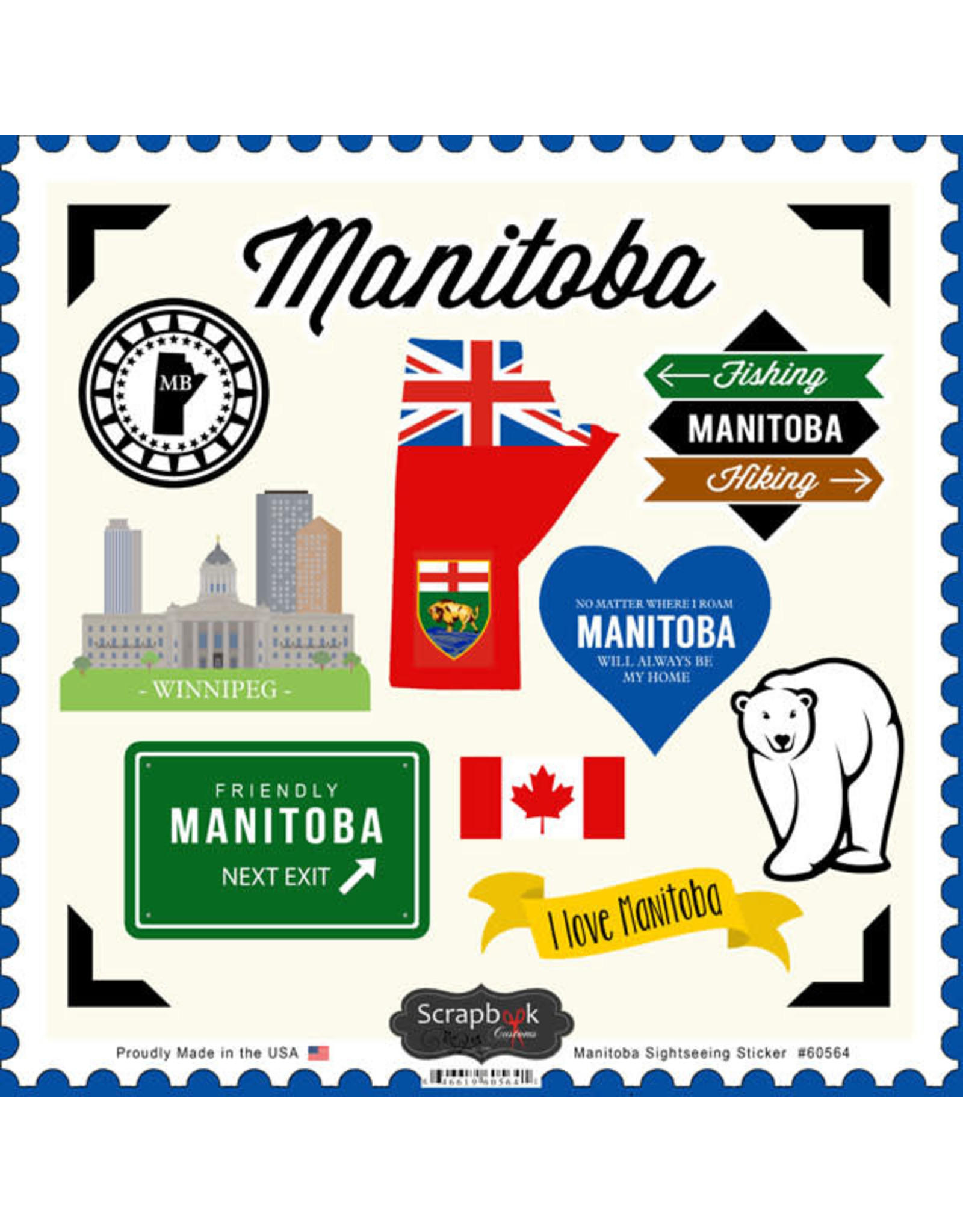 SCRAPBOOK CUSTOMS SCRAPBOOK CUSTOMS STICKERS SIGHTSEEING MANITOBA