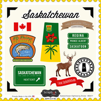 SCRAPBOOK CUSTOMS SCRAPBOOK CUSTOMS STICKERS SIGHTSEEING SASKATCHEWAN