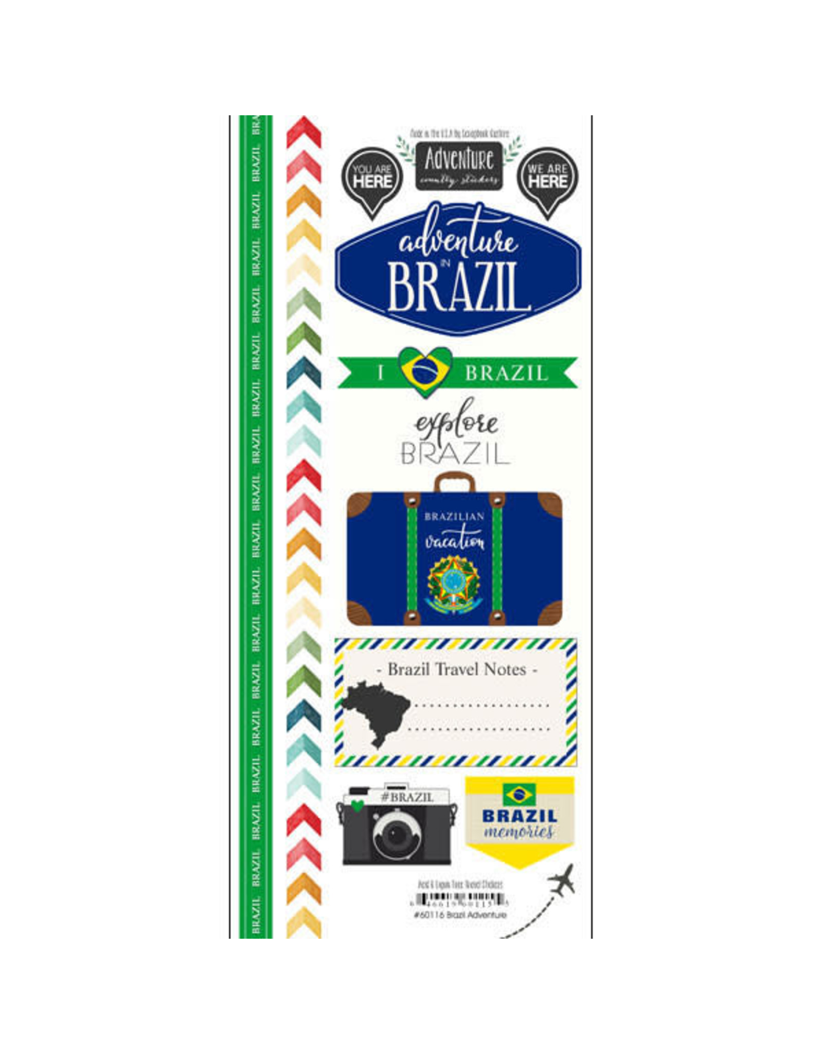 SCRAPBOOK CUSTOMS SCRAPBOOK CUSTOMS STICKERS ADVENTURE BRAZIL