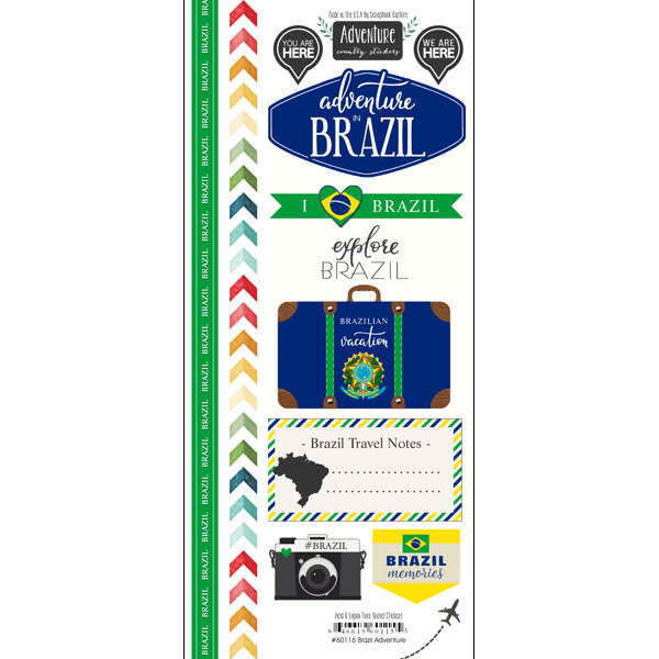 SCRAPBOOK CUSTOMS SCRAPBOOK CUSTOMS STICKERS ADVENTURE BRAZIL