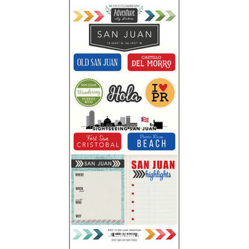 SCRAPBOOK CUSTOMS SCRAPBOOK CUSTOMS STICKERS ADVENTURE SAN JUAN