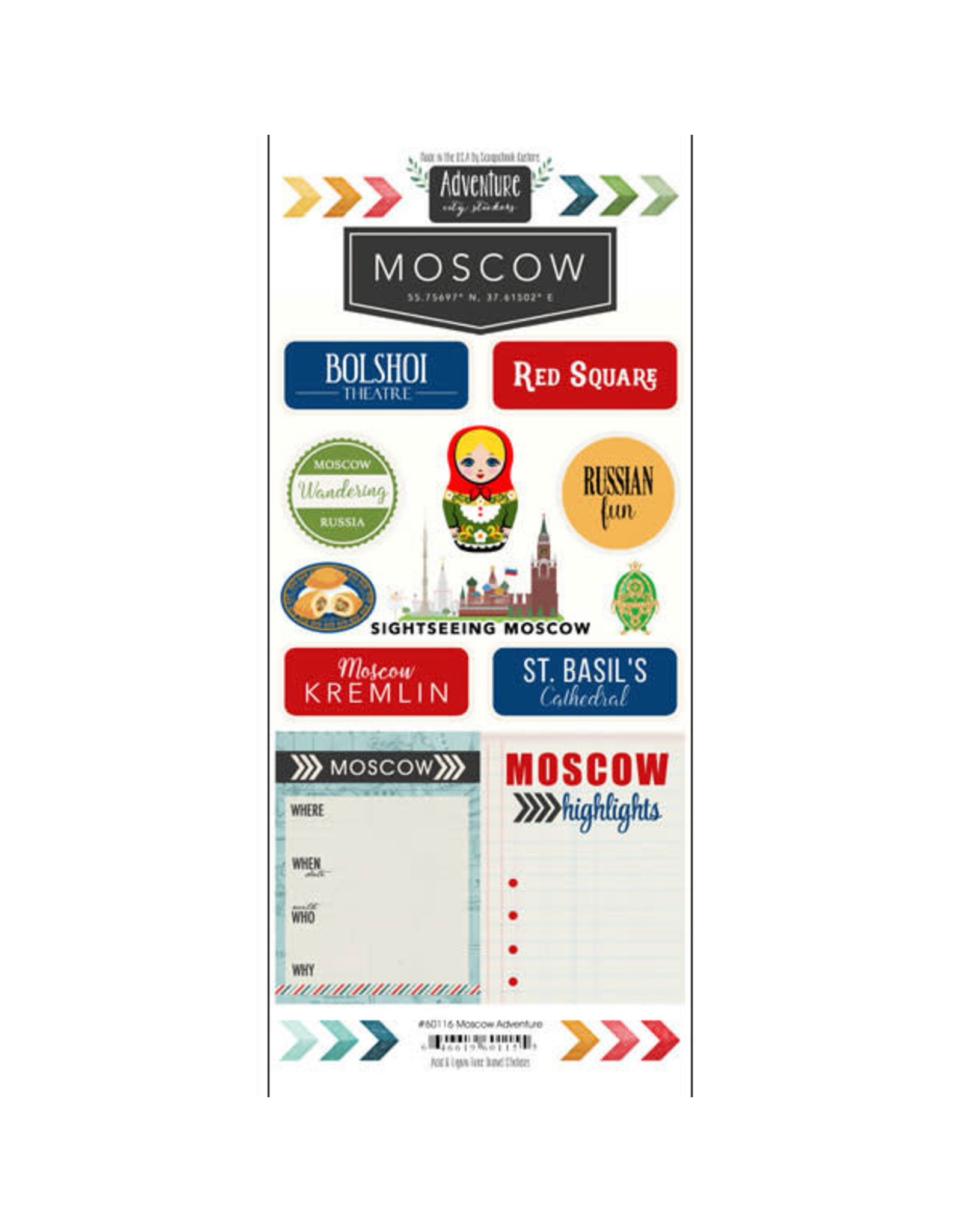 SCRAPBOOK CUSTOMS SCRAPBOOK CUSTOMS STICKERS ADVENTURE MOSCOW