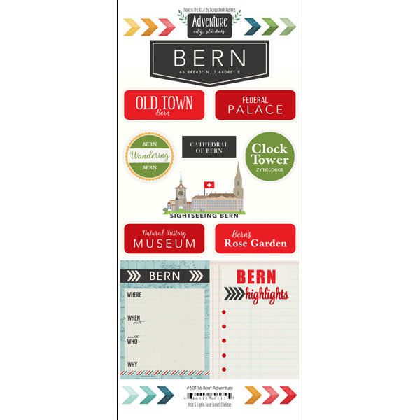 SCRAPBOOK CUSTOMS SCRAPBOOK CUSTOMS STICKERS ADVENTURE BERN