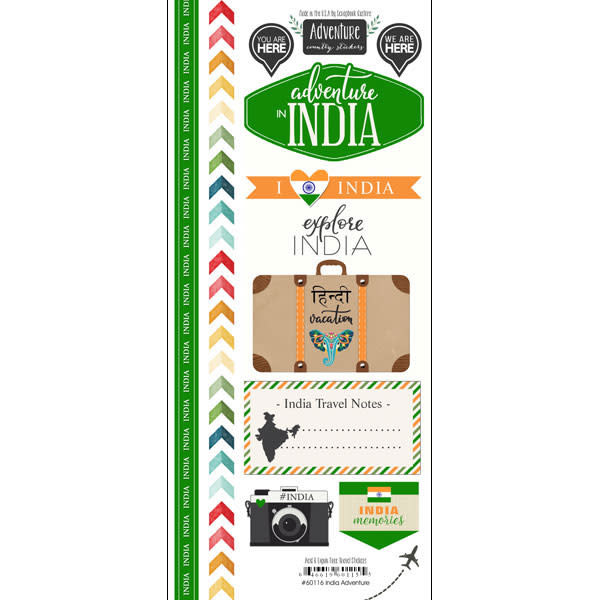 SCRAPBOOK CUSTOMS SCRAPBOOK CUSTOMS STICKERS ADVENTURE INDIA
