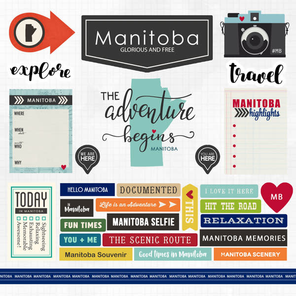 SCRAPBOOK CUSTOMS SCRAPBOOK CUSTOMS STICKERS ADVENTURE MANITOBA