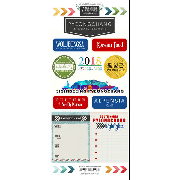 SCRAPBOOK CUSTOMS SCRAPBOOK CUSTOMS STICKERS ADVENTURE PYEONGCHANG