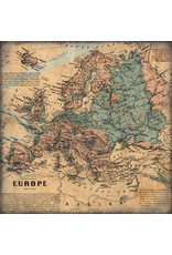 SCRAPBOOK CUSTOMS 12X12 EUROPE OLD MAP