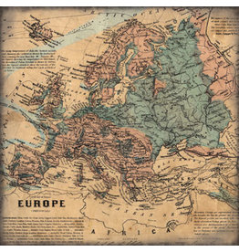 SCRAPBOOK CUSTOMS SCRAPBOOK CUSTOMS EUROPE OLD MAP 12X12