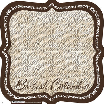 SCRAPBOOK CUSTOMS SCRAPBOOK CUSTOMS DIE CUT PAPER BRITISH COLUMBIA 12X12