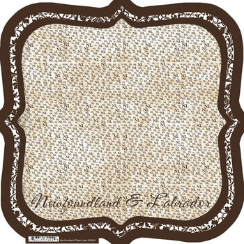 SCRAPBOOK CUSTOMS SCRAPBOOK CUSTOMS NEWFOUNDLAND DIE CUT