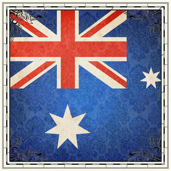 SCRAPBOOK CUSTOMS SCRAPBOOK CUSTOMS AUSTRALIA  SIGHTSEEING FLAG 12X12