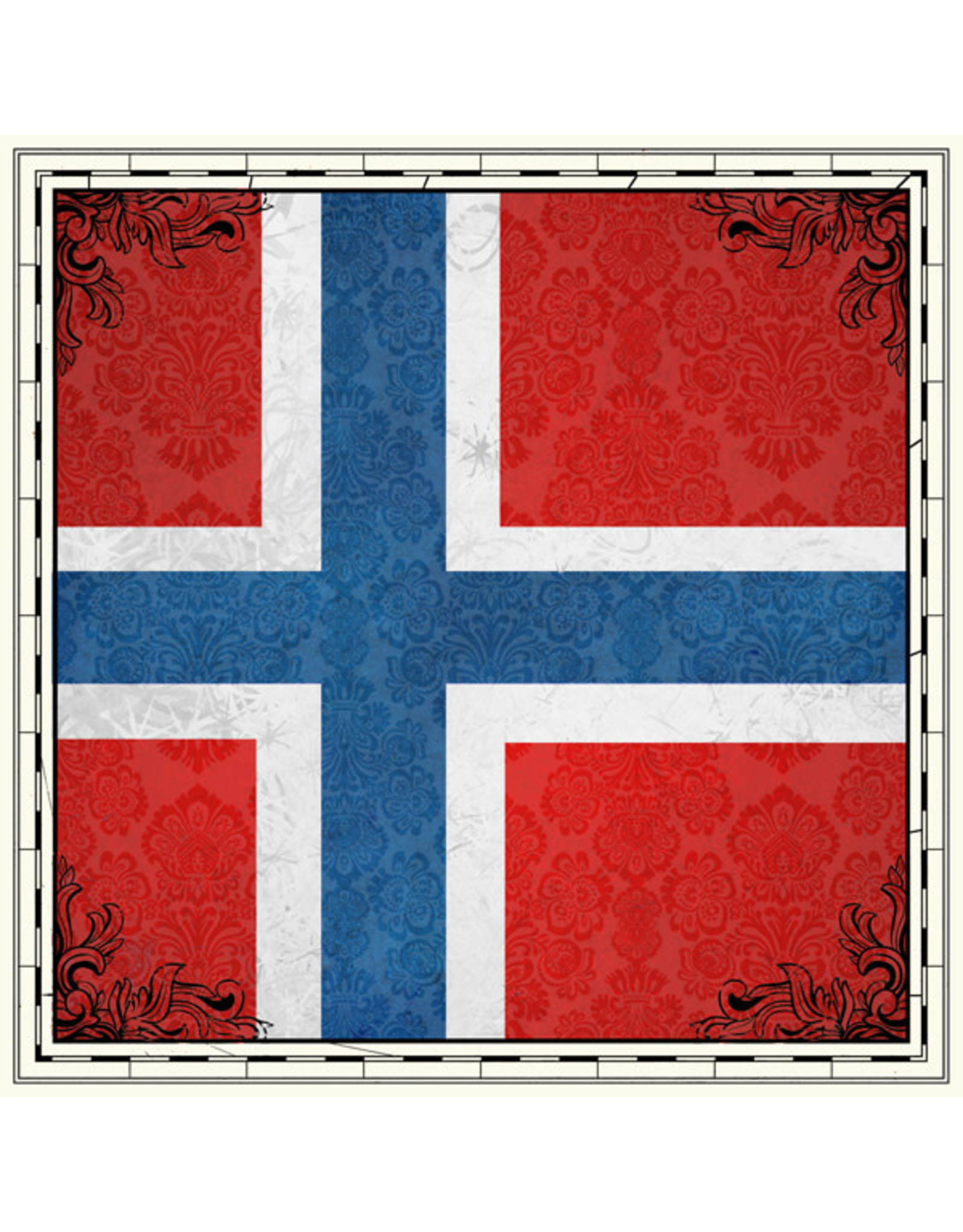 SCRAPBOOK CUSTOMS 12X12 SIGHTSEEING NORWAY FLAG