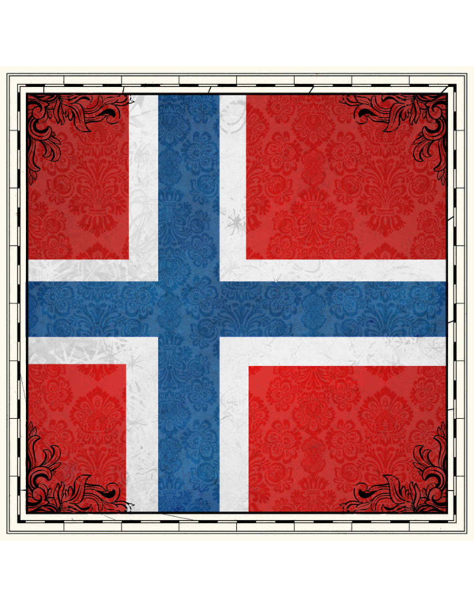 SCRAPBOOK CUSTOMS SCRAPBOOK CUSTOMS SIGHTSEEING NORWAY FLAG 12X12