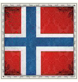 SCRAPBOOK CUSTOMS SCRAPBOOK CUSTOMS SIGHTSEEING NORWAY FLAG 12X12