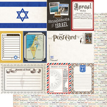SCRAPBOOK CUSTOMS SCRAPBOOK CUSTOMS ISRAEL DBL-SIDED JOURNAL 12X12