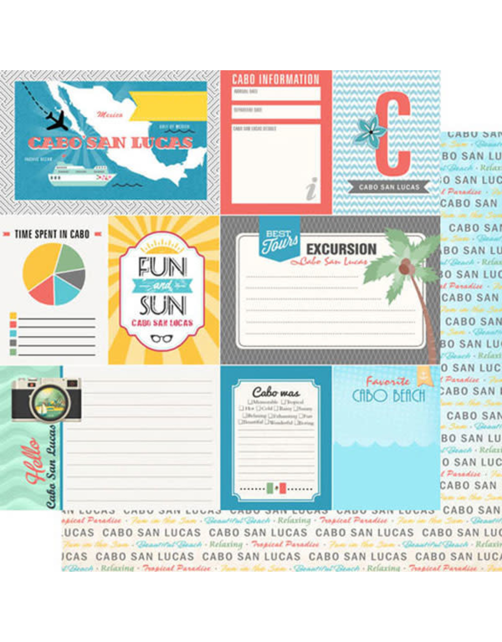 SCRAPBOOK CUSTOMS SCRAPBOOK CUSTOMS CABO SAN LUCAS TROPICAL JOURNAL 12X12