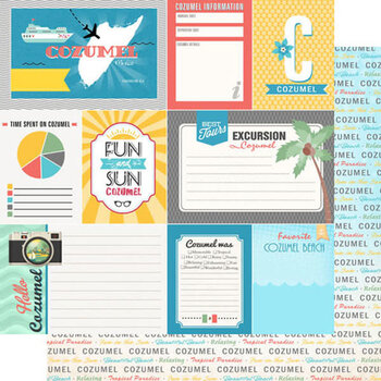 SCRAPBOOK CUSTOMS SCRAPBOOK CUSTOMS COZUMEL TROPICAL DS JOURNAL PAPER 12X12