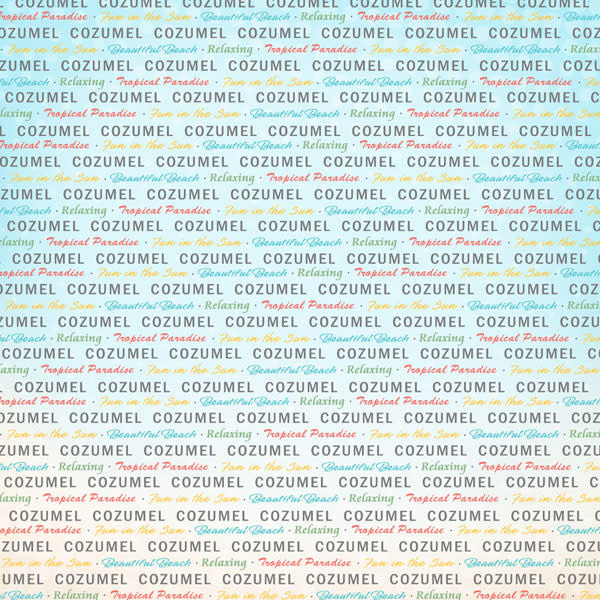 SCRAPBOOK CUSTOMS SCRAPBOOK CUSTOMS COZUMEL TROPICAL DS JOURNAL PAPER 12X12