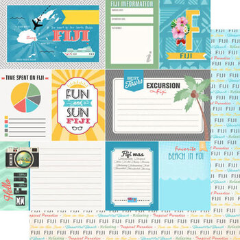 SCRAPBOOK CUSTOMS 12X12 DBL-SIDED JOURNAL FIJI TROPICAL