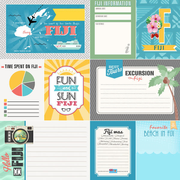 SCRAPBOOK CUSTOMS SCRAPBOOK CUSTOMS JOURNAL FIJI TROPICAL 12X12