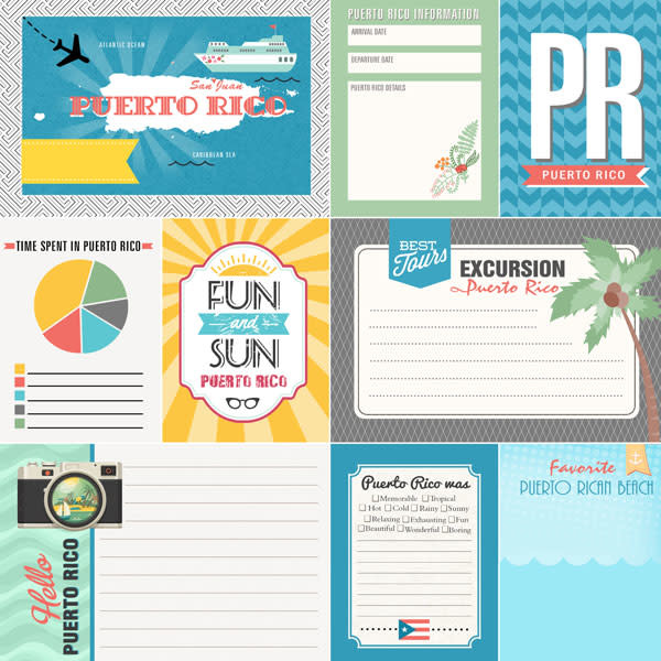 SCRAPBOOK CUSTOMS SCRAPBOOK CUSTOMS JOURNAL PUERTO RICO TROPICAL 12X12 DBL-SIDED