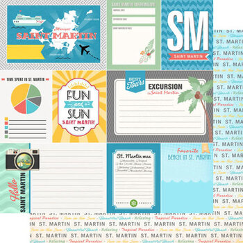 SCRAPBOOK CUSTOMS 12X12 DBL-SIDED JOURNAL ST MARTIN TROPICAL