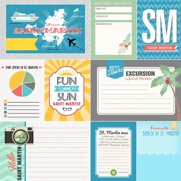 SCRAPBOOK CUSTOMS SCRAPBOOK CUSTOMS JOURNAL ST MARTIN TROPICAL 12X12