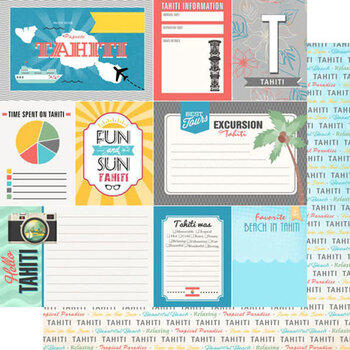 SCRAPBOOK CUSTOMS 12X12 DBL-SIDED JOURNAL TAHITI TROPICAL