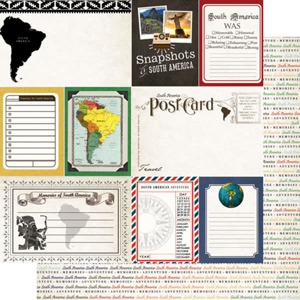 SCRAPBOOK CUSTOMS SCRAPBOOK CUSTOMS JOURNAL SOUTH AMERICA 12X12