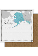 SCRAPBOOK CUSTOMS SCRAPBOOK CUSTOMS ALASKA MEMORIES MAP 12X12