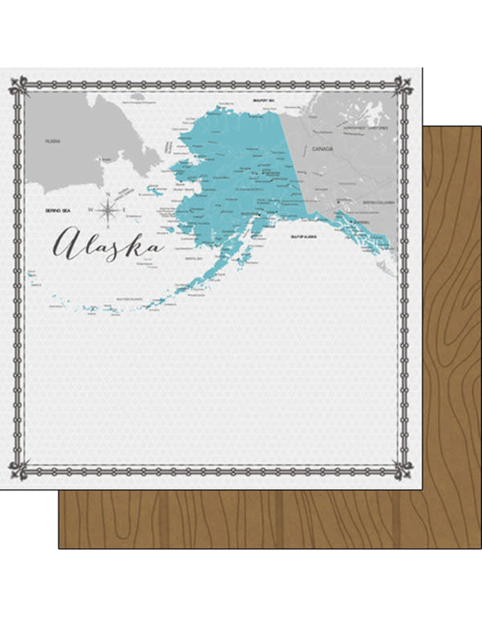 SCRAPBOOK CUSTOMS SCRAPBOOK CUSTOMS ALASKA MEMORIES MAP 12X12