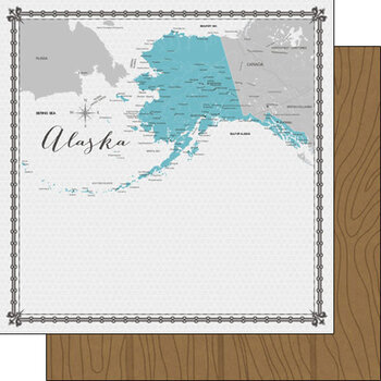 SCRAPBOOK CUSTOMS SCRAPBOOK CUSTOMS ALASKA MEMORIES MAP 12X12