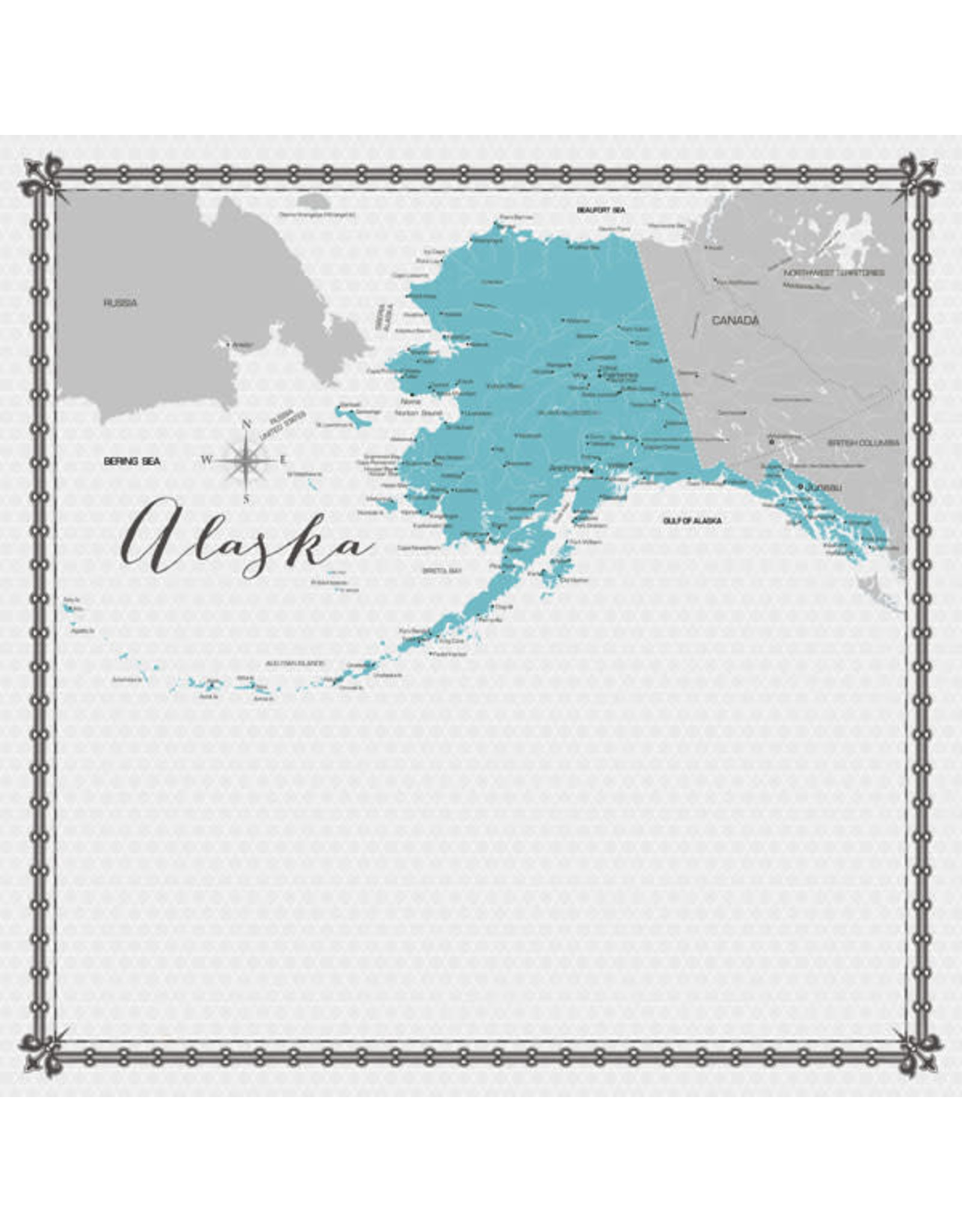 SCRAPBOOK CUSTOMS SCRAPBOOK CUSTOMS ALASKA MEMORIES MAP 12X12