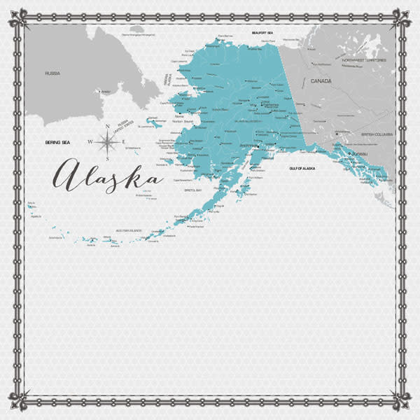 SCRAPBOOK CUSTOMS SCRAPBOOK CUSTOMS ALASKA MEMORIES MAP 12X12