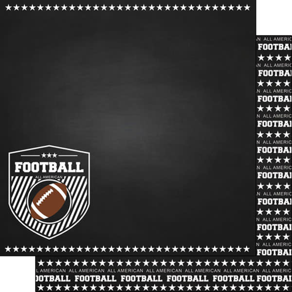 SCRAPBOOK CUSTOMS PAPER - 12X12 ALOUETTES CHALKBOARD