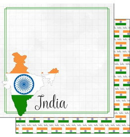 SCRAPBOOK CUSTOMS 12X12 INDIA  ADVENTURE BORDER