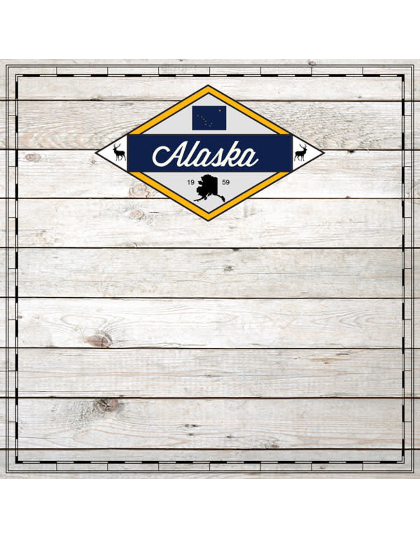 SCRAPBOOK CUSTOMS 12X12 ALASKA WOOD SIGHTSEEING