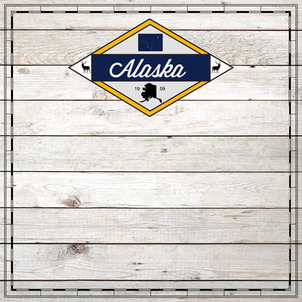 SCRAPBOOK CUSTOMS SCRAPBOOK CUSTOMS ALASKA WOOD SIGHTSEEING 12X12