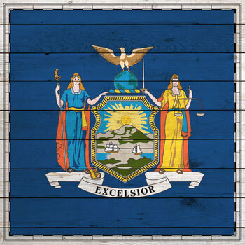 SCRAPBOOK CUSTOMS 12X12 NEW YORK WOOD SIGHTSEEING FLAG