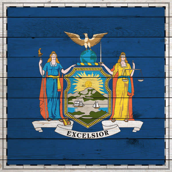 SCRAPBOOK CUSTOMS SCRAPBOOK CUSTOMS NEW YORK WOOD SIGHTSEEING FLAG 12X12