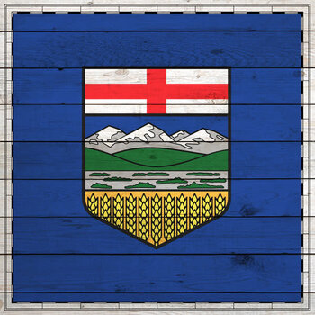 SCRAPBOOK CUSTOMS 12X12 ALBERTA WOOD SIGHTSEEING FLAG