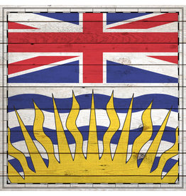 SCRAPBOOK CUSTOMS SCRAPBOOK CUSTOMS BRITISH COLUMBIA WOOD SIGHTSEEING FLAG 12X12