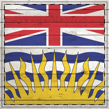 SCRAPBOOK CUSTOMS SCRAPBOOK CUSTOMS BRITISH COLUMBIA WOOD SIGHTSEEING FLAG 12X12