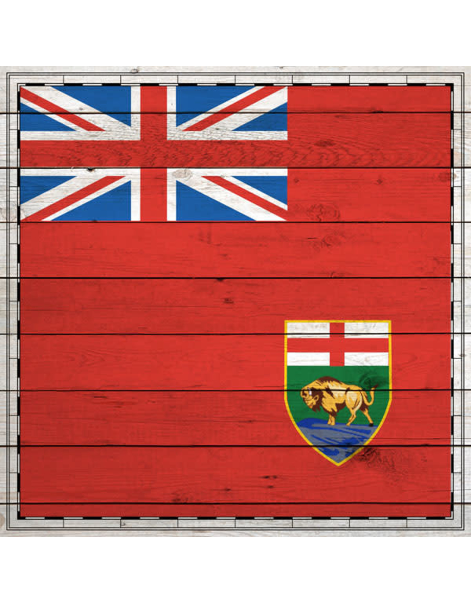 SCRAPBOOK CUSTOMS SCRAPBOOK CUSTOMS MANITOBA WOOD SIGHTSEEING FLAG 12X12