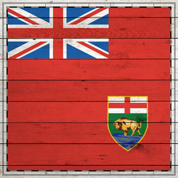 SCRAPBOOK CUSTOMS SCRAPBOOK CUSTOMS MANITOBA WOOD SIGHTSEEING FLAG 12X12