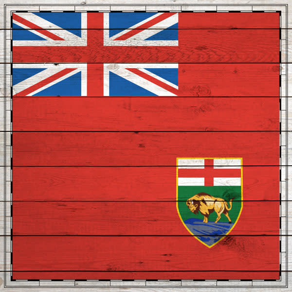 SCRAPBOOK CUSTOMS SCRAPBOOK CUSTOMS MANITOBA WOOD SIGHTSEEING FLAG 12X12