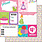 SCRAPBOOK CUSTOMS 12X12 4TH BIRTHDAY GIRL DOUBLE SIDED